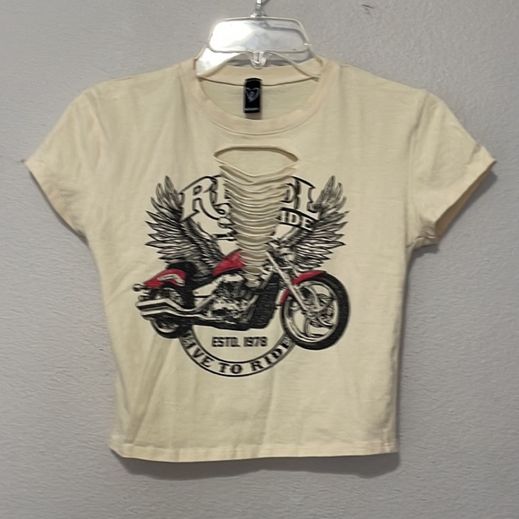 WINDSOR REBEL PRIDE MOTORCYCLE CROP TOP - Picture 2 of 5